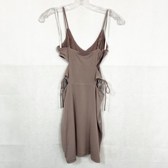 Revolve Superdown Purple Gray Bodycon Side Cut Tie Mini Club Party Dress - XS - Picture 5 of 9